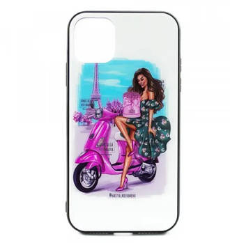 Чохол накладка TPU Girls Case New для iPhone 7 Plus/iPhone 8 Plus No1 (Pink Scooter)
