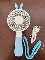 Портативний вентилятор з usb Соняшник з прищіпкою (Блакитний)