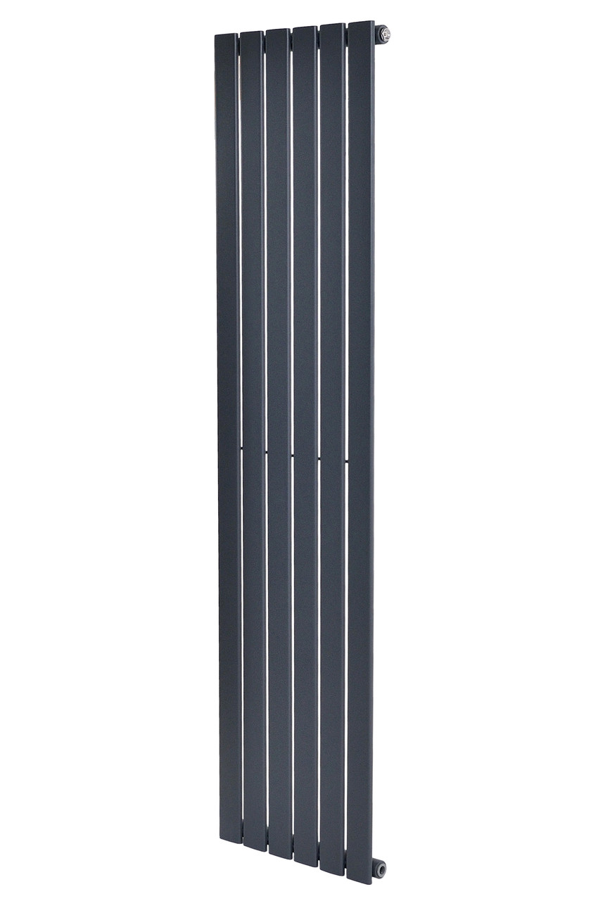 Вертикальний дизайнерський радіатор опалення ARTTIDESIGN Livorno 6/1800/408/50 сірий матовий