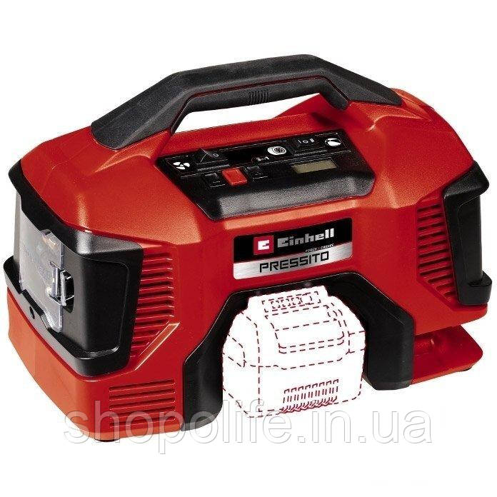 Einhell Компресор акум PRESSITO 18/21, 18В, PXC, 14-9 та 6 л/хв, 10.5 бар SPL - фото 2 - id-p1862323636