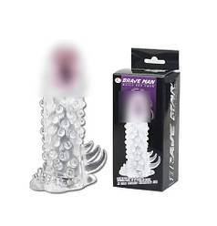 Насадка на пеніс з вібрацією Brave Man від Baile   | Knopka