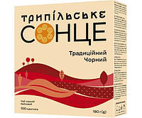 Чай черный в пакетиках 100 шт Традиционный Трипільське Сонце 180 г