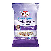 Хлопья смесь злаков Нежнейшие + лен моментального приготовления Козуб продукт 300 г