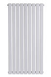 Вертикальний дизайнерський радіатор опалення ARTTIDESIGN Livorno II 9/1200/612/50 білий матовий, фото 4
