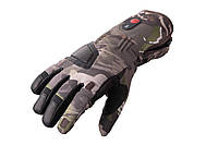 Утеплені рукавички з підігрівом камуфляж, розмір S рукавиці з нагріванням зимові (E130-2E-HGRHRS-CM)