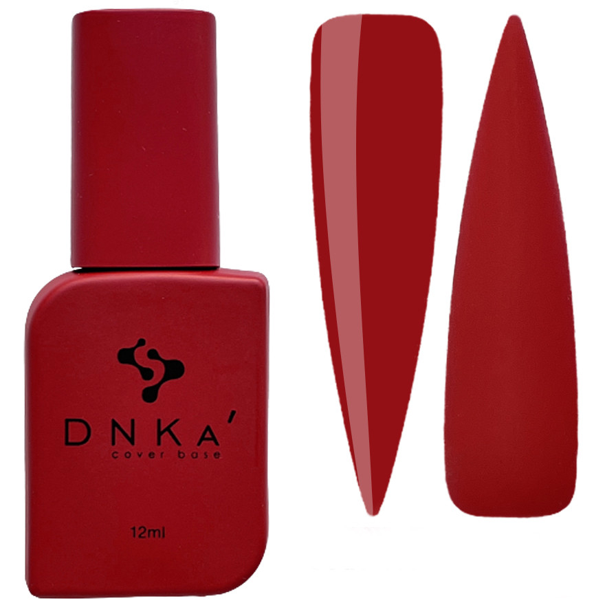 Камуфлююча кольорова база DNKa Cover Base, 12 мл №0001 Ambitious Вогняно-червоний