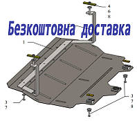 Защита двигателя Skoda Fabia 2 (2007-2014)(Защита двигателя Шкода Фабия) Кольчуга