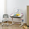Комплект парта + стілець трансформери FunDesk Littonia Pink, фото 9