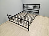 Ліжко Дамаск 140*190 металеве LOFT, фото 4