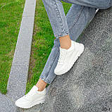 Кросівки жіночі білі шкіряні літні перфоровані Натуральна шкіра перфорація Розміри 36 38 41, фото 10