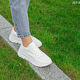 Кросівки жіночі білі шкіряні літні перфоровані Натуральна шкіра перфорація Розміри 36 38 41, фото 8