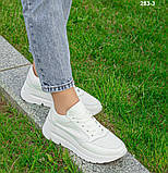 Кросівки жіночі білі шкіряні літні перфоровані Натуральна шкіра перфорація Розміри 36 38 41, фото 2