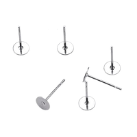 Основы для серёжек Finding Гвоздики круглые нержавеющая сталь Сталлистые Основа 5 мм Цена за 1 штук