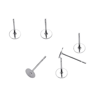 Основи для сережок Finding Гвоздики круглі нержавіюча сталь Сталісті Основа 5 мм Ціна за 1 штук
