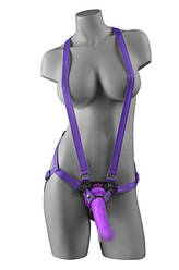 Жіночий страпон Dillio 7" Strap-On Suspender Harness Set від Pipedream   | Knopka