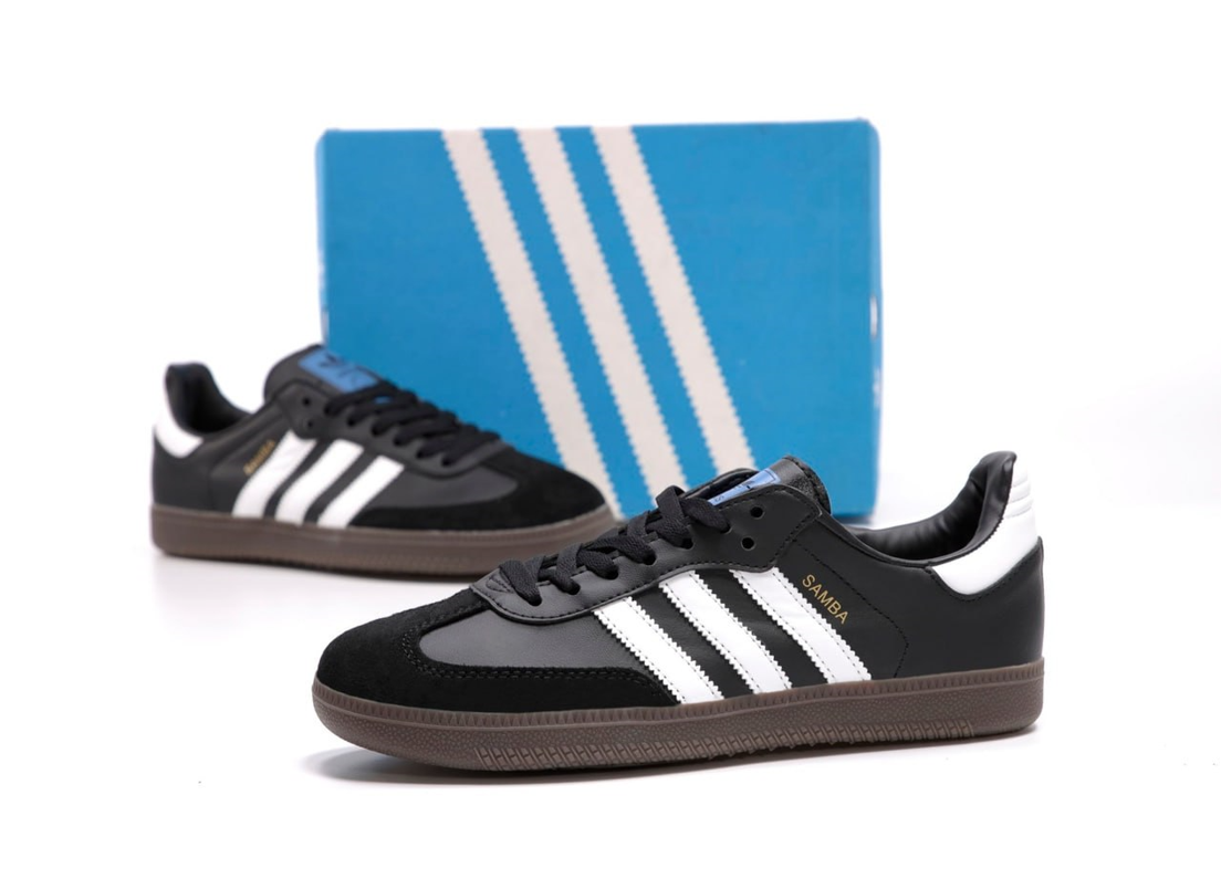 Чоловічі кросівки Adidas Samba og Black White Взуття Адідас Самба чорно-білі