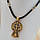 Комплект срібний шнурок і хрестик чоловічий з позолотою, фото 6