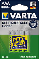 VARTA RECHARGEABLE ACCU AAA 1000mAh BLI 4 NI-MH (READY 2 USE) SPL