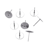 Основи для сережок Finding Гвоздики круглі нержавіюча сталь Сталісті Основа 10 мм Ціна за 1 штук