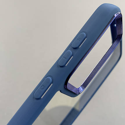 Чохол для Samsung Galaxy S23 Plus прозорий із бортиком для камери чохол на самсунг с23 плюс синій k6h, фото 3