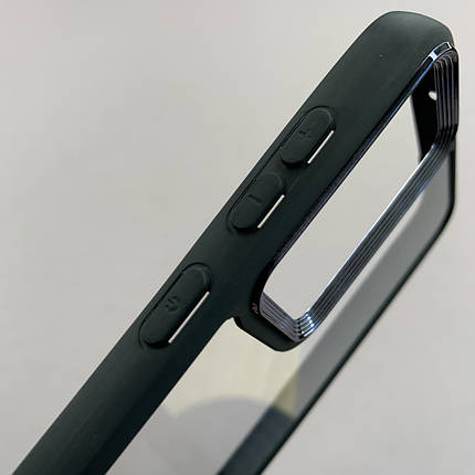 Чохол для Samsung Galaxy S23 Plus прозорий з бортиком для камери чохол на самсунг с23 плюс чорний k6h, фото 3