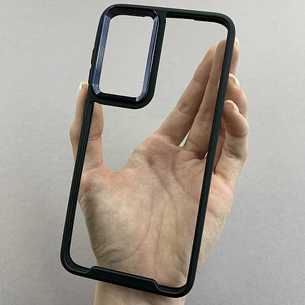 Чохол для Samsung Galaxy S23 Plus прозорий з бортиком для камери чохол на самсунг с23 плюс чорний k6h, фото 1