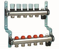 Коллектор Meibes Rossweiner на 12 контуров с расходомерами (нержавейка)