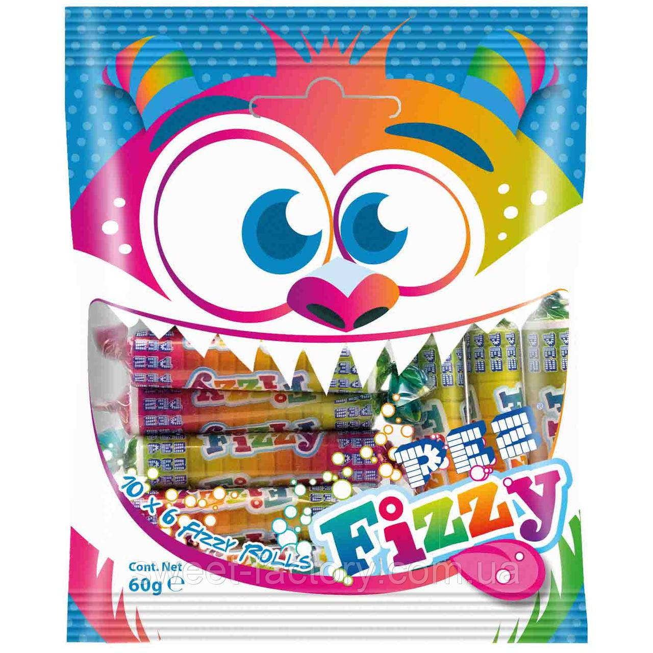 Драже PEZ Fizzy Mix 60g