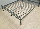 Ліжко Герань 140*200 металева з м'яким ізголів'ям, фото 5