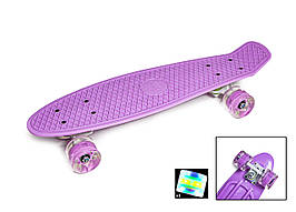 Пластборд Penny Board Ліловий зі світними колесами