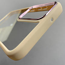 Чохол для Samsung Galaxy S23 Plus прозорий з бортиком для камери чохол на самсунг с23 плюс бежевий k6h, фото 5