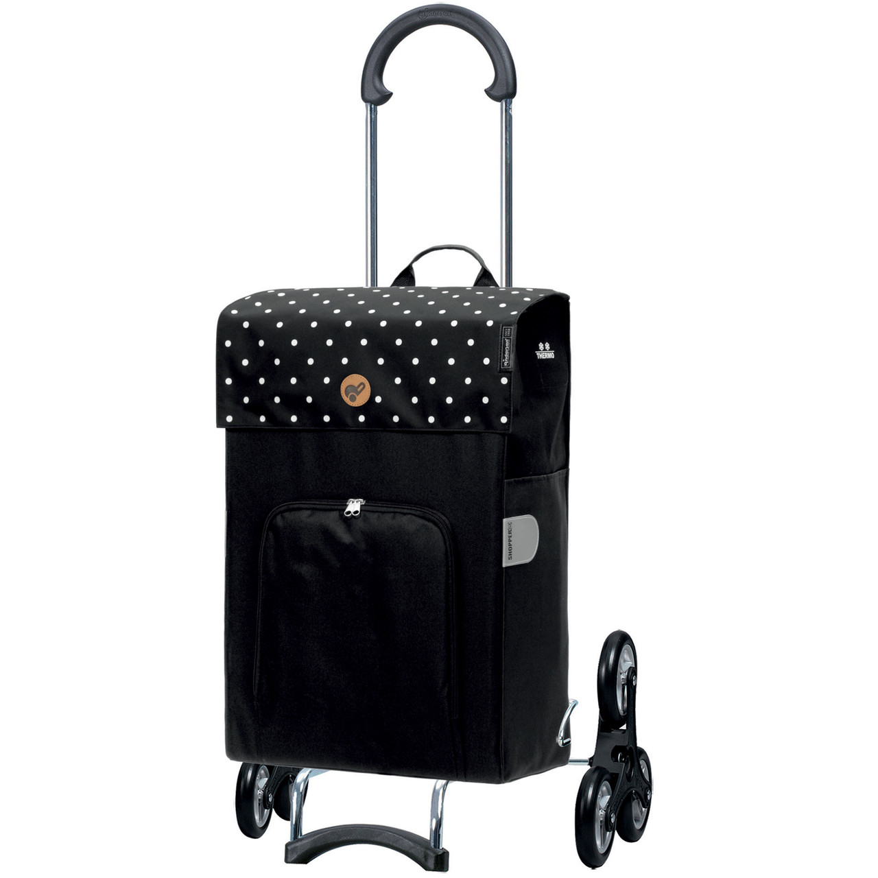 Сумка-візок господарська на колесах тачка кравчучка Andersen Treppensteiger Scala Shopper Malit Black