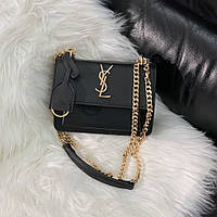 Черная женская сумка Yves Saint Laurent Sunset Mini Chain