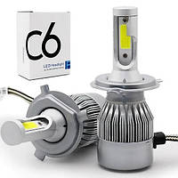 Автомобильные светодиодные лампочки C6 H4 36W (комплект: 2 шт) ближний, дальний свет RIA