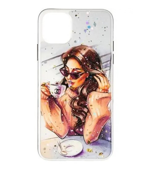 Чохол накладка TPU Girls Case New для iPhone 11 Pro Max 6.5" No2 (Girl in glasses), фото 1