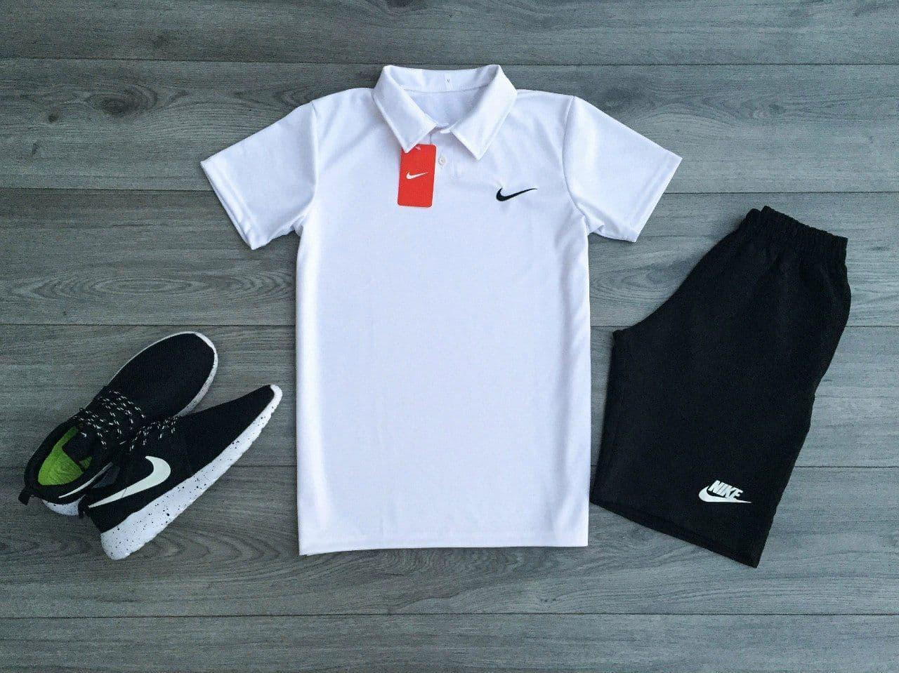 Спортивний костюм чоловічий на літо Nike поло та шорти комплекти 2в1 для чоловіків хлопців модні стильні зручні