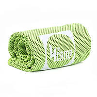 Охлаждающее полотенце для фитнеса и спорта 4CAMP из микрофибры CT01 зеленый 100*30см.