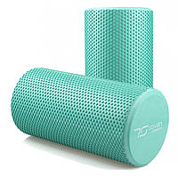 Массажний ролик (валик). Роллер для йоги и фитнеса 7SPORTS гладкий Foam Roller EVA мятный (30*15см.)