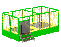 Батутный комплекс двойной 490х320 см (Kidigo ТМ)