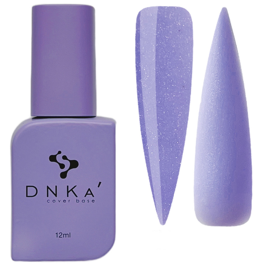 Камуфлююча кольорова база DNKa Cover Base, 12 мл №0015 Cosmic Волошковий зі срібним шимером