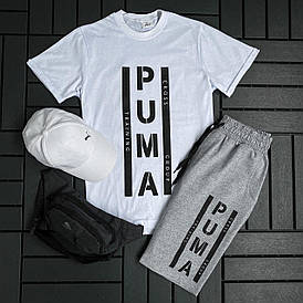 Літній спортивний костюм чоловічий Puma 2 в 1 для чоловіків футболки шорти зручні комплекти для двоїння
