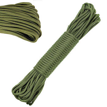 Паракордовий семижильний шнур 15м, 4мм / Тактичний шнур паракорд / Мотузка з нейлону