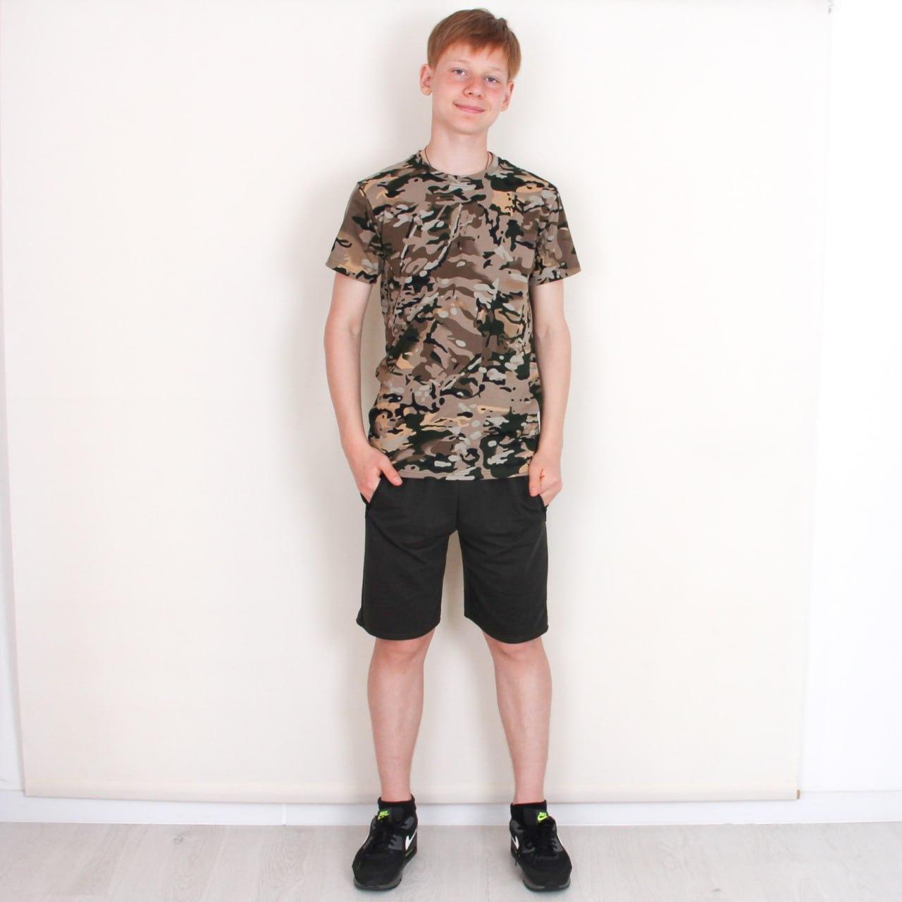 Костюм підлітковий на хлопчика з принтом Аніме літній із шортами вік від 10 до 15 років різні кольори