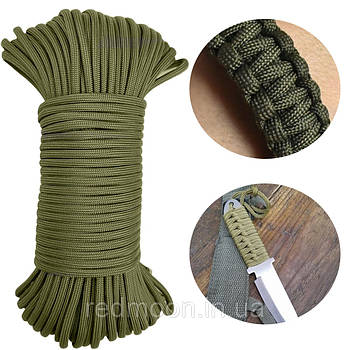 Паракордовий семижильний шнур 30м, 4мм / Тактичний шнур паракорд / Мотузка з нейлону