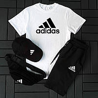 Мужской спортивный костюм Adidas футболка шорты адидас комплект 2в1 на лето удобные для парней