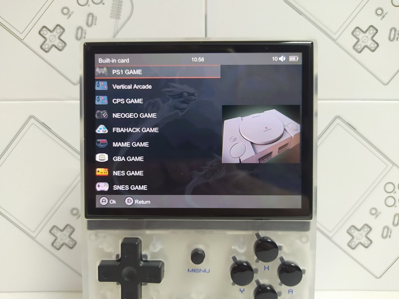 Портативна PSP приставка Play Station One Anbernic RG35XX біла 5000 ігор приставка Денди Сега Мортал Комбат