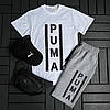 Чоловічі літні спортивні костюми Puma 4 в 1 футболка шорти кепка барсетка комплект на хлопця на щодень, фото 7