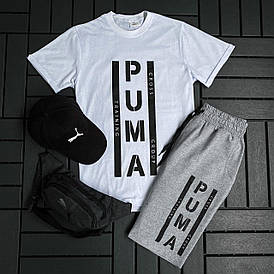 Спортивний костюм чоловічий PUMA комплекти для хлопців 2 в 1 чоловіча футболка та шорти сучасний повсякденний