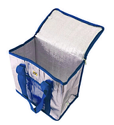 Термосумка, сумка холодильник D&T Smart 4248 (26л, 36 х 22 х 33 см), сіра з синім