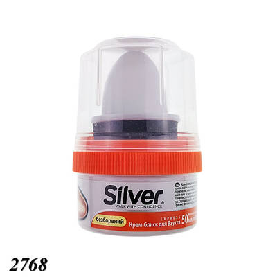 Крем-блиск Silver стакан безбарвний 50 мл (12шт)